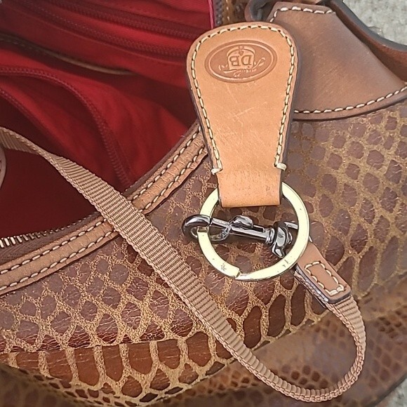 EUC Dooney & Bourke Brown Snakeskin Style Shoulder Bag handbag purse - Picture 12 of 15